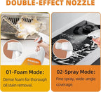 500ml Powerful Kitchen Degreaser Foam Spray – Multipurpose Grease Remover for Pots, Pans, Countertops & Appliances with 2-in-1 No-Rinse Dual Spray Nozzle (Lemon)