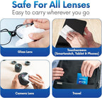 Lens Wipes for Eyeglasses - Pre-moistened Eyeglass Lens Cleaning Wipes - 500 Lens Wipes Individually Wrapped Sracth-Free Streak-Free Eye Glasses Wipes Lens Cleaner for Sunglass & Camera Lens