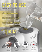 Handheld Steam Cleaner with Safety Lock, 500mL Large Tank & 19PCS Accessories - Multi-Surface Deep Cleaning for Kitchen, Bathroom, Car, Sofa - Removes Stubborn Grime, Sanitizes Surfaces (White)