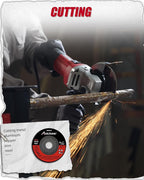 AVID POWER Angle Grinder 7.5-Amp 4-1/2 inch Electric Grinder Power Tools with Grinding Wheels, Cutting Wheels, Flap Disc and Auxiliary Handle for Cutting, Grinding, Polishing & Rust Removal - Dark Red