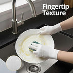 Disposable Nitrile Exam Gloves, 3-mil, Medium, Box of 50, White Nitrile Gloves Disposable Latex Free for Medical, Cleaning, Cooking & Esthetician, Food-Safe, Powder-Free, Non-Sterile