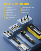 AUXITO Car Vacuum Cleaner - Portable Handheld Vacuum Cleaner 14000Pa Suction Power, Blow & Suction 2 in 1 Mini Vacuum Cleaner Hand Held Vacuum for Car, Home, Pet, Office (Silver)