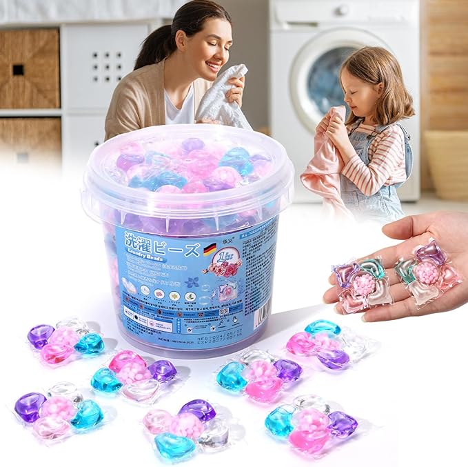 5 in 1 Laundry Beads - 5 in 1 Laundry Pods with Fabric Softener & Scent Beads(70PCS)