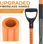 HIGHLIGHT Pitch Fork for Gardening,10 Tines Wide Pitch Fork with Fiberglass Handle, Heavy Duty Pitch Fork for Manure/Bedding/Haystack, 45 Inches