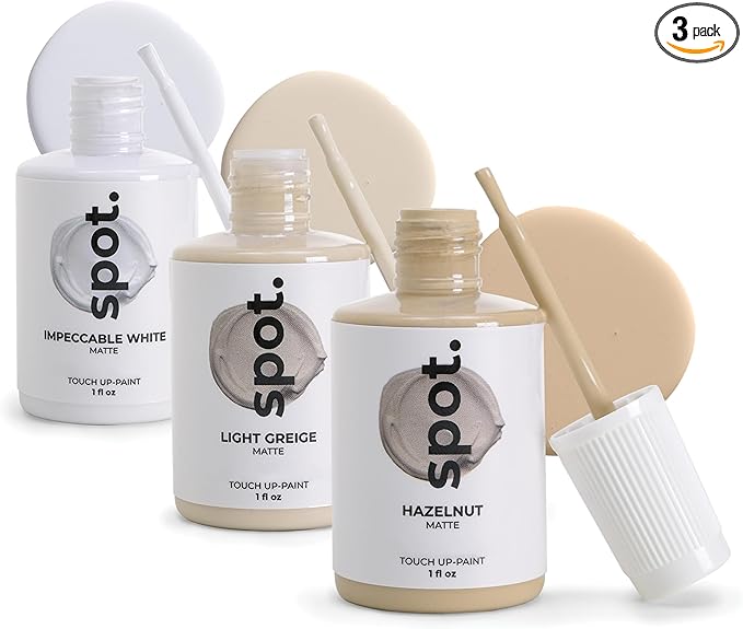 spot. Touch-Up Paint | Matte Finish for Cabinets, Walls, Doors & Furniture | Multi-Tone Beige Repair Kit | Quick-Dry, Self-Priming, Low-Odor, Eco-Friendly | No-Sanding or Primer Needed | 3 Pack