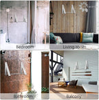 IN VACUUM Clothes Drying Rack Folding Indoor, Folding Drying Racks for Laundry Room Closet Storage Organization, Aluminum, Easy Installation (2 Racks with Rod, Sliver)