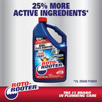 Roto-Rooter Gel Clog Remover Drain Cleaner, Thick Gel Helps Clear Slow Drains and Break Down Hair, Grease and Soap Buildup, Suitable for Pipes, Toilets, Showers and Sinks, 80 oz