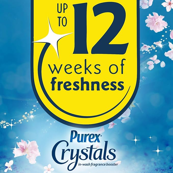Purex Crystals in-Wash Fragrance and Scent Booster, Fresh Mountain Breeze, 15.5 Ounce (Pack of 4)