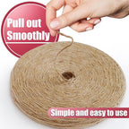 PerkHomy Garden Twine Strong Natural Jute 400 Feet Long Brown Twine for Gardening Tomato Climbing Plant Tie Floristry Crafts Gift Wrapping Packing Decor (Brown 2mm * 400feet)