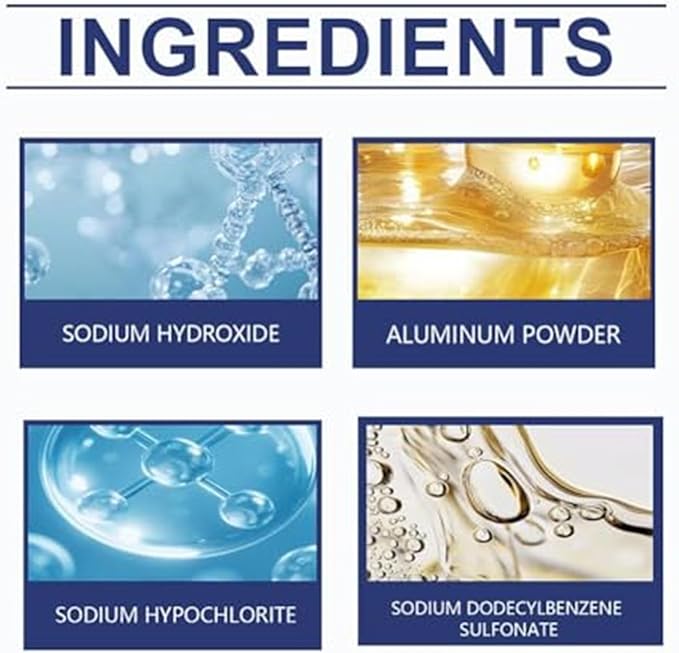 Multi-purpose Drain Cleaner, 10.6oz Powerful Sink and Drain Cleaner, Professional Strength Pipe Dredging Formula for Kitchen Sinks, Shower Drains, Tubs, Dissolves Blockages (1pcs)