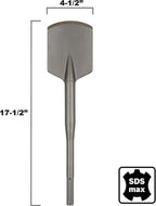 SDS MAX Clay Spade 4-1/2" x 17" Digging Shovel