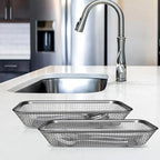 Utensil Drying Rack, 2 Pack Stainless Steel Utensils Holder Dishwasher Silverware Basket, Compact Dish Rack Chopsticks Spoons, Forks, Knifes Drainer Basket Organizer for Kitchen Counter