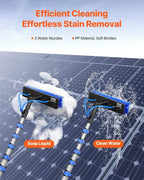 VEVOR Water Fed Pole Kit, 36FT Solar Panel Cleaning Pole with Extendable Handle, 180° Rotatable Brush Head & 65.6FT Hose, Household & Outdoor Window Cleaner Tool for Caravan Solar Panel Deck