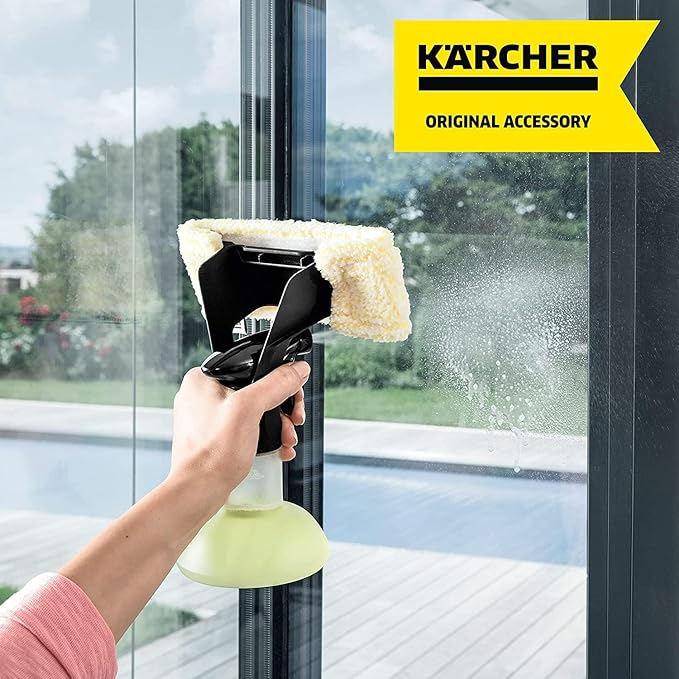 Kärcher WV Window Pads for Indoor Use - Microfiber Window Cloths - Compatible with WV 1 and WV 6 Electric Window Vacuum Squeegees - 2 Pack