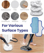 Steam Cleaner Accessories Compatible with Dupray Steam Cleaner, Triangle Microfiber Bonnet for Neat Steam Cleaner & Microfiber Pads, 6+6 Reusable Steamer Cloth Cover Cleaning Steam Mop Pad