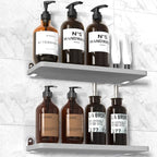 TEAMOLA Quick Drying Stone Shower Caddy, 2 Pack Water Absorbent Diatomite Tray Diatomaceous Earth Kitchen Soap Dish,Hand soap Holder, Water Absorbing Stone Used for Home & Kitchen Storage