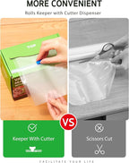 Syntus 6" x 100' Food Vacuum Seal Roll Keeper with Cutter Dispenser, Commercial Grade Vacuum Sealer Bag Rolls, BPA Free Food Vac Bags, Ideal for Storage, Meal Prep and Sous Vide
