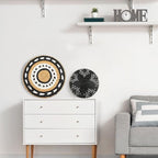 Tatuo 11 Pcs Boho Wall Basket Decor Bulrush Woven Wall Hanging Art Round Farmhouse Rustic Handmade Wicker for Summer Home, Bedroom, Living Room, Kitchen Decorations, Multi Sizes(Retro)