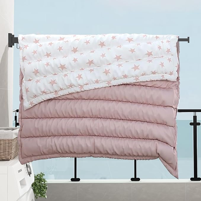 Clothes Drying Rack, Laundry Drying Rack Wall Mount for Bathroom, Retractable and Foldable Clothes Rack for Indoor, Space Saver for Laundry Room, Balcony, Closet, Bedroom(3-Fold), Black