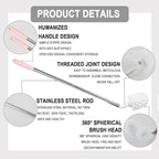 Stainless Steel Water Bucket Bottle Brush, Long Handle Scrubbing Brush, Suitable for Cleaning 1 to 5 Gallon Buckets, 25 in