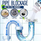 Pipe Dredge, Powerful Foaming Sink & Drain Cleaner Powder for Kitchen, Toilet & Pipeline Cleaning, Fast-Acting Clog Remover (2pcs or 4pcs) (2 bottles)