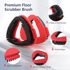 2 Pack 1-Tank Spin Mop Scrub Brush Head Replacement for O Ceda EasyWring 1-Tank System(Red), Hard Bristle Scrubber Brush for Floor Cleaning Accessories (Not Fit for RinseClean 2-Tank)