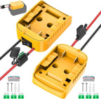 2 Packs for Power Wheel Adapter Compatible with Dewalt 20V Battery, Power Conversion Kit for DIY RC Toy Car, Ride On Truck, Power Tool, Battery Connector with Switch & Fuse, 12AWG Wire, Wire Terminal