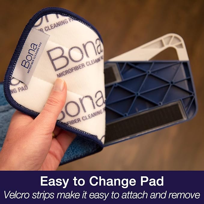 Bona Hardwood Floor Premium Spray Mop - Includes Hardwood Floor Cleaning Solution and Machine Washable Microfiber Cleaning Pad - Dual Zone Cleaning for Faster Cleanup - Spray Mop for Wood Floors