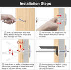 Drywall Anchor with Included Bolts for 3/16”-24, Heavy Duty Hollow Drywall Anchors for TV Mounting Kit, Stainless Steel Hollow Wall Anchors Holds up to 240 lbs Each in 1/2-in Drywall-14 Pack