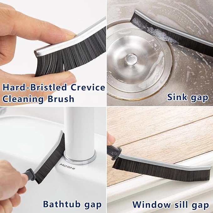 10Pcs Crevice Cleaning Tools, Gap Cleaning Brush Set,Cleaning Brushes Small Spaces, Hard Bristle Crevice Cleaning Brush Tool for Household Use Bathroom Tiles Kitchen