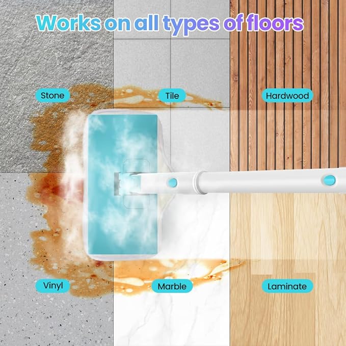 Steam Mop, All-in-One Powerful Handheld Steam Cleaner with 2 Levels Steam Mode, 350ML Tank, 23FT Cord, Quick-Heating Steam Mop Cleaner for Home and Floor Carpet Kitchen Bath Cleaning