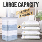 TAILI 10 Pack Vacuum Storage Bags, Jumbo Cube Space Saver Bags (31x40x15 Inch), Extra Large Vacuum Seale Bags for Comforters Blankets Bedding Clothing, Saving Space Closet Organization, Clear