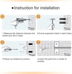 Kitchen Utensils Holder Hanging Racks 304 Stainless Steel Rail Utensil Storage Hanger Wall Mounted Rack for Tools and Pots(60cm)