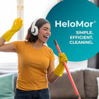 HeloMorSqueegee Broom Scrubbing Brush with Telescopic Long Handle for Garage, Patio, Deck, Tile and Shower (59 Inch (Metal Broom Handle))