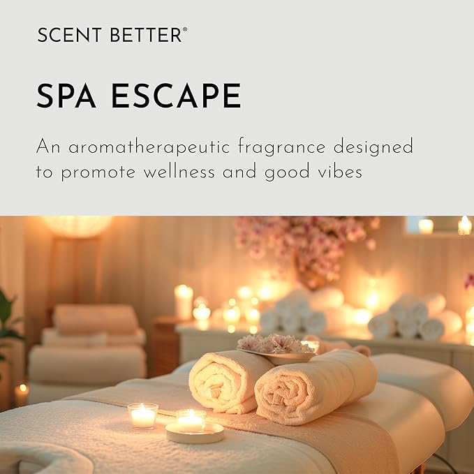 Scent Better Spa Escape Aroma Essential Oil Blend: an Aromatherapy Blend of Green Tea, Mandarin, and Cucumber for Ultrasonic Diffusers & Nebulizers (3.3 Fl Oz, 100 mL)
