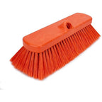SPARTA 41278EC24 Flo-Thru Plastic Wall Scrub Brush, Equipment Brush With Soft Nylex Bristles For Industrial Kitchens, Hospitals, Commercial Cleaning, 4 Inches, Orange, (Pack of 12)