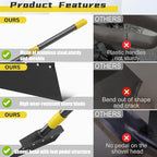 Multifunctional Flat Shovel, 88" Long Handle Manual Weeder, Heavy Duty Metal Floor Scraper Ice Chopper Snow Shovel Spade Garden Tool for Digging, Weeding,Scraping, Ice Remove, Lawn Edging