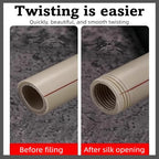 Integrated Internal & External Pipe Threading Tool, PVC Dual-function Pipe Threading Tool for 1/2" & 3/4" Pipes, Electric Drill Compatible PVC & Plastic Pipe Threader Kit for Home Repair (3/4")