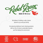 Rebel Green Natural All-Purpose Cleaning Spray - Plant-Derived Multi-Surface Cleaner with Essential Oils for Kitchen, Bath, Countertops and More - Frankincense - 16 oz - 2 Pack