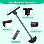 Half Moon Manual Lawn Edger - 36 Inch Long Handle- Heavy Duty Manual Edging Tool for Driveway, Sidewalk, Flower Bed, Landscaping Black