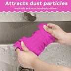 Zubebe 6 Pcs Duster Refill Reusable Fleece Duster Refills Feather Flat Dusters Multi Surface Washable Cleaning Pads Tools for Home, Blinds, Car, Pet, Furniture, Fans (Peach Red)