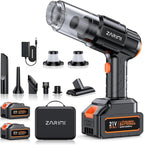 Car Vacuum Portable Cordless, 40,000Pa High Power Dust Buster, 6-in-1 Handheld Vacuum Cleaners for Home, Car, Pet Hair, Keyboard, Black