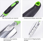 Garden Trowel & Hand Wide Shovel Pointed with Soft Rubberized Non-Slip Ergonomic Handle for Planting, Transplanting, Weeding, Moving and Smoothing Soil - Gardening Gift (Style 2)