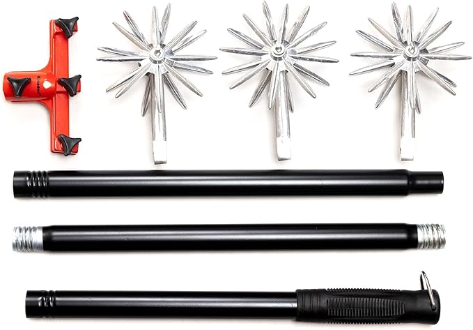 Garden Lawn Weed Rotary Cultivator Tool Hand Tiller Long Handle Cultivator for Aerating, Weeding, Planting and Mixing or Reseeding Grass Lawn Tiller Total and Fertilization