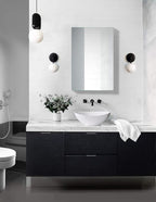Krugg Medicine Cabinet | Recess or Surface Mount | Blum Hinge 170 Degree Soft Close | (20"x30")