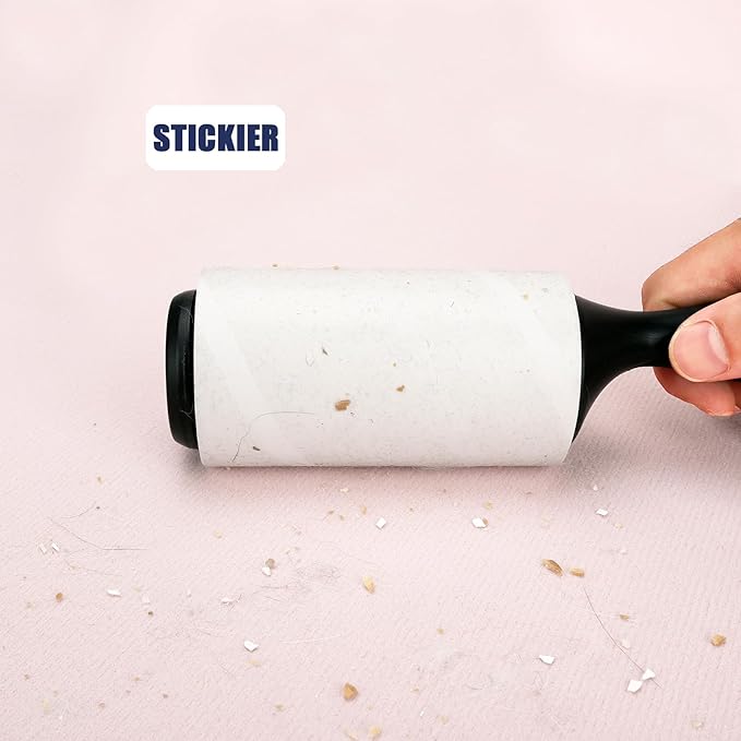 4 inch Lint Roller Refills Only Compatible with Scotch Brite Pet Hair Pickup Everyday Clean Lint Rollers, 50% Stickier, 60 Sheets Each Refill, 6 Pack, 360 Sheets Total (1 3/4'' Inside Dia.)