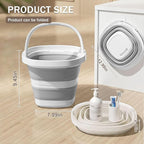 2-Pack Collapsible Buckets (2.6 Gallon/10L) - Foldable Rectangular Design with Handles, Space-Saving for RV, Camping, Car Wash, Fishing & Cleaning - Durable, Portable & Multi-Purpose