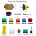 1 Inch 334 PCS Sanding Discs, 60 to 10000 Grit Silicon Carbide Hook and Loop Sandpaper for Wet Dry Sanding, with 1/8" & 1/4" Shank Backing Pads, Rotary Tool Accessories Kit