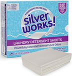 Premium Dissolvable Laundry Detergent Sheets, Silver Ion Odor Elimination Technology, Powerfully Clean & Prevent Odors, Dissolves Fully, 40 Sheets, Fresh Linen