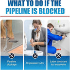 Pipeline Dredging Agent, 350ml Drain Clog Remover Agent,Kitchen Unblocker, Powerful Pipe Unclogger, Unclog Toilet Clog And Kitchen Sink Pipe Unblocker Powder